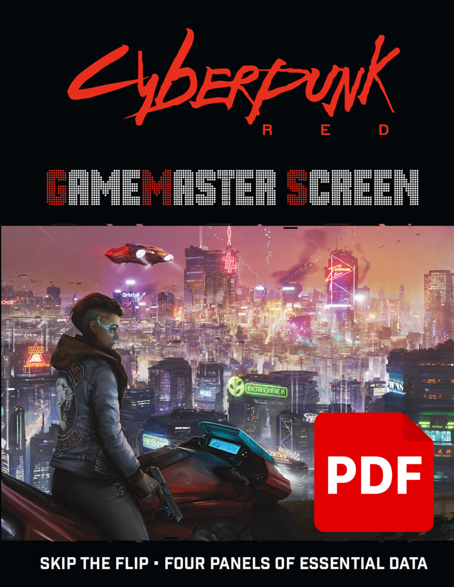 Cyberpunk RED Gamemaster Screen (Digital PDF)