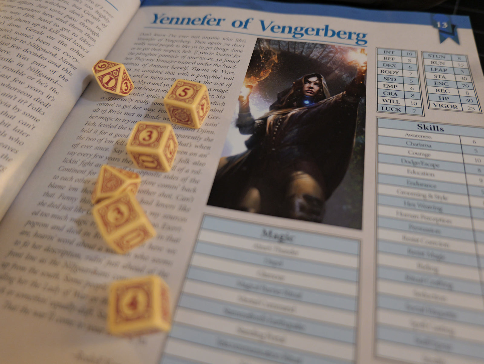 The Witcher Core Rulebook + Dice Set